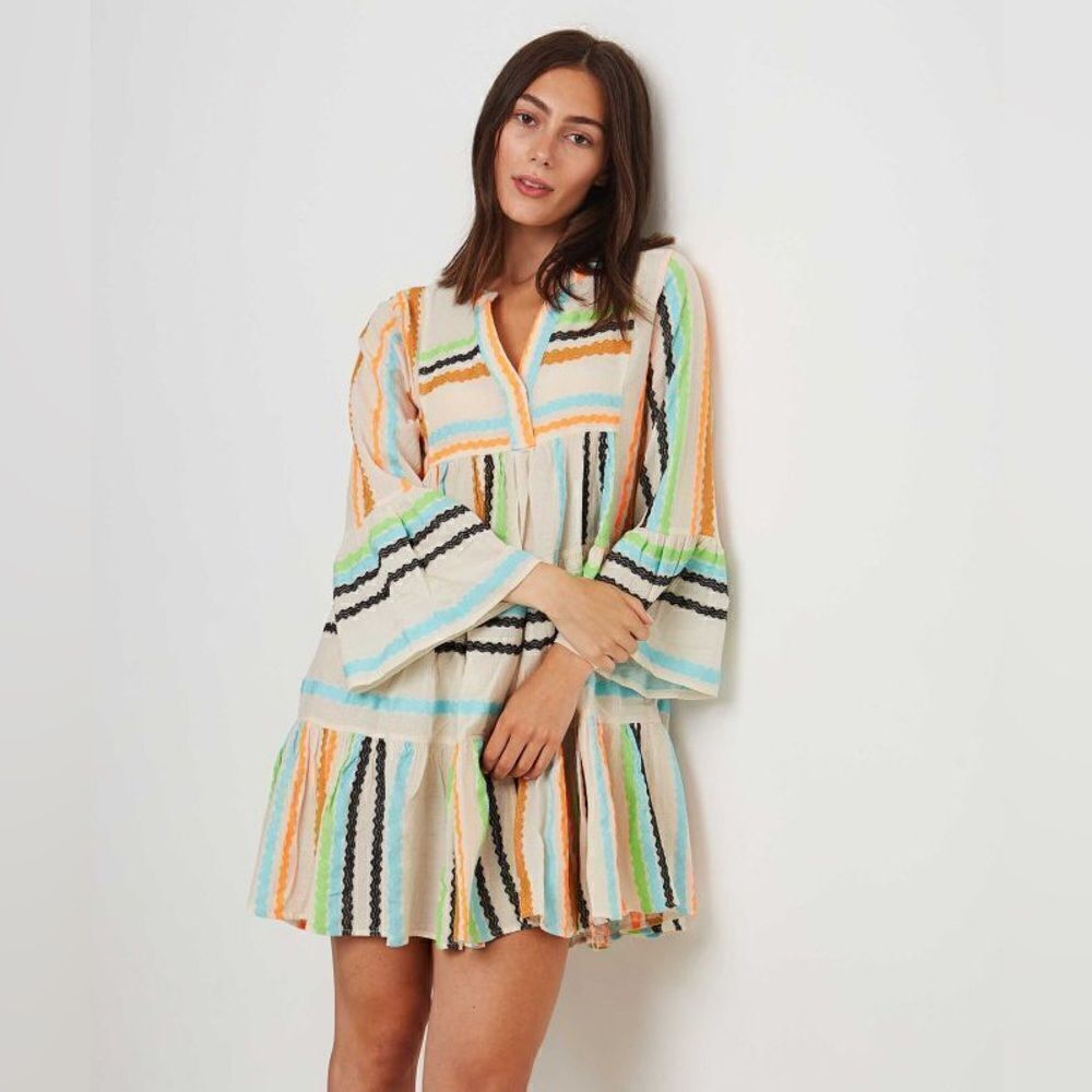 Anthropologie Devotion Twins Embroidered Ella Tunic Dress/ Size M